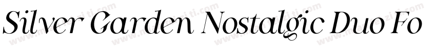 Silver Garden Nostalgic Duo Font字体转换